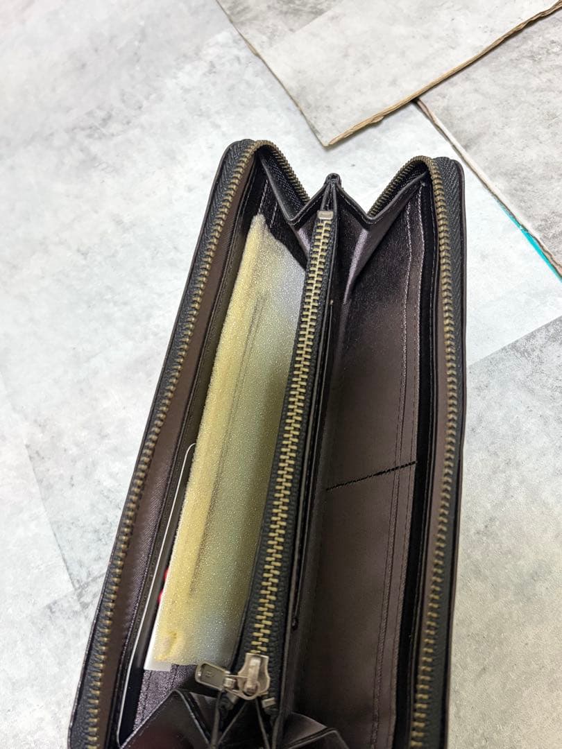 ローリングストーンズ　長財布 ブラック　ウォレット　レザー　天然革　皮