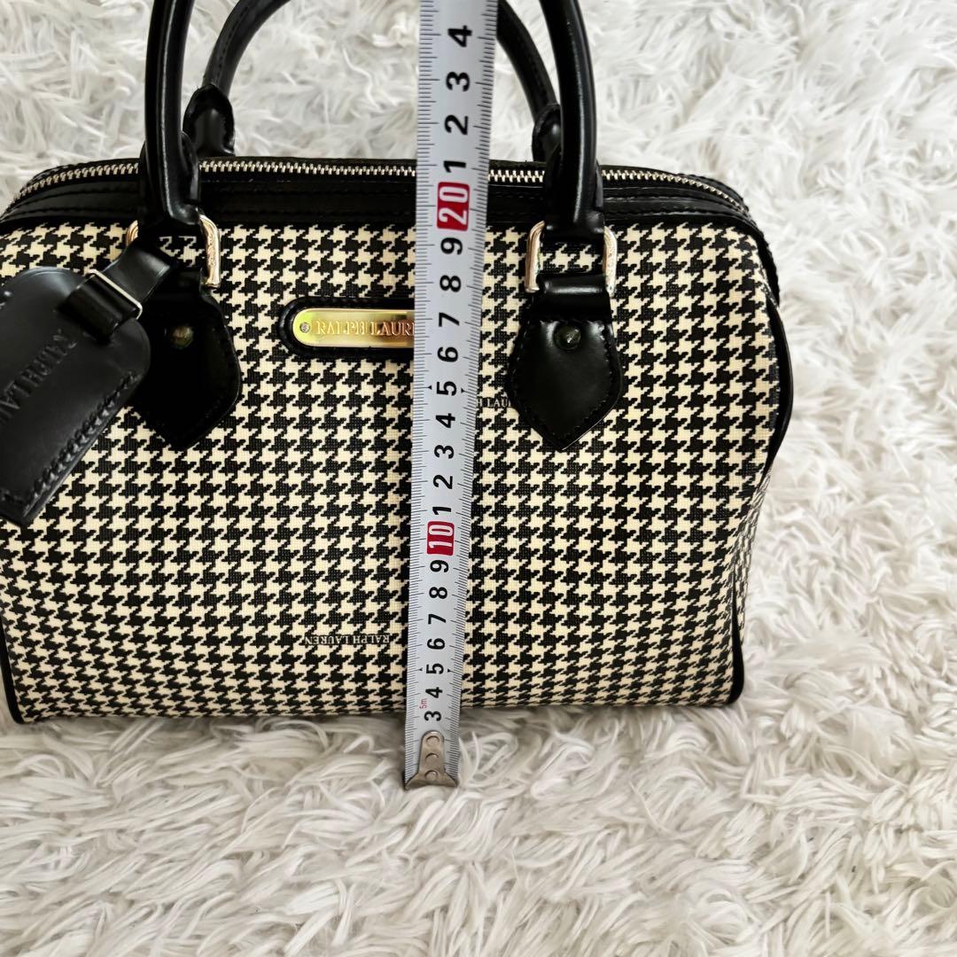 RALPH LAUREN ラルフローレン ミニボストンバッグ PVC 千鳥格子柄