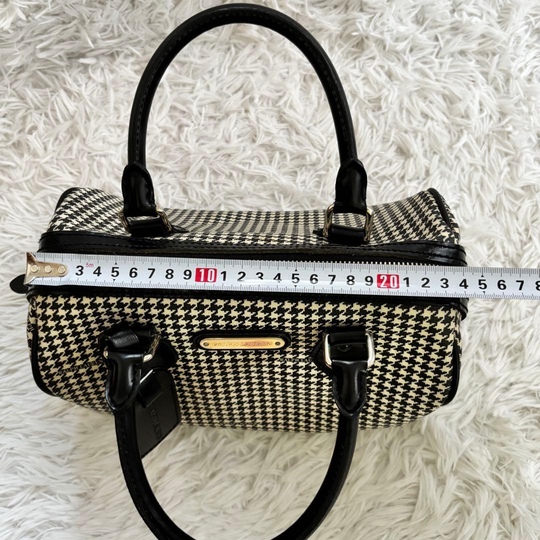 RALPH LAUREN ラルフローレン ミニボストンバッグ PVC 千鳥格子柄