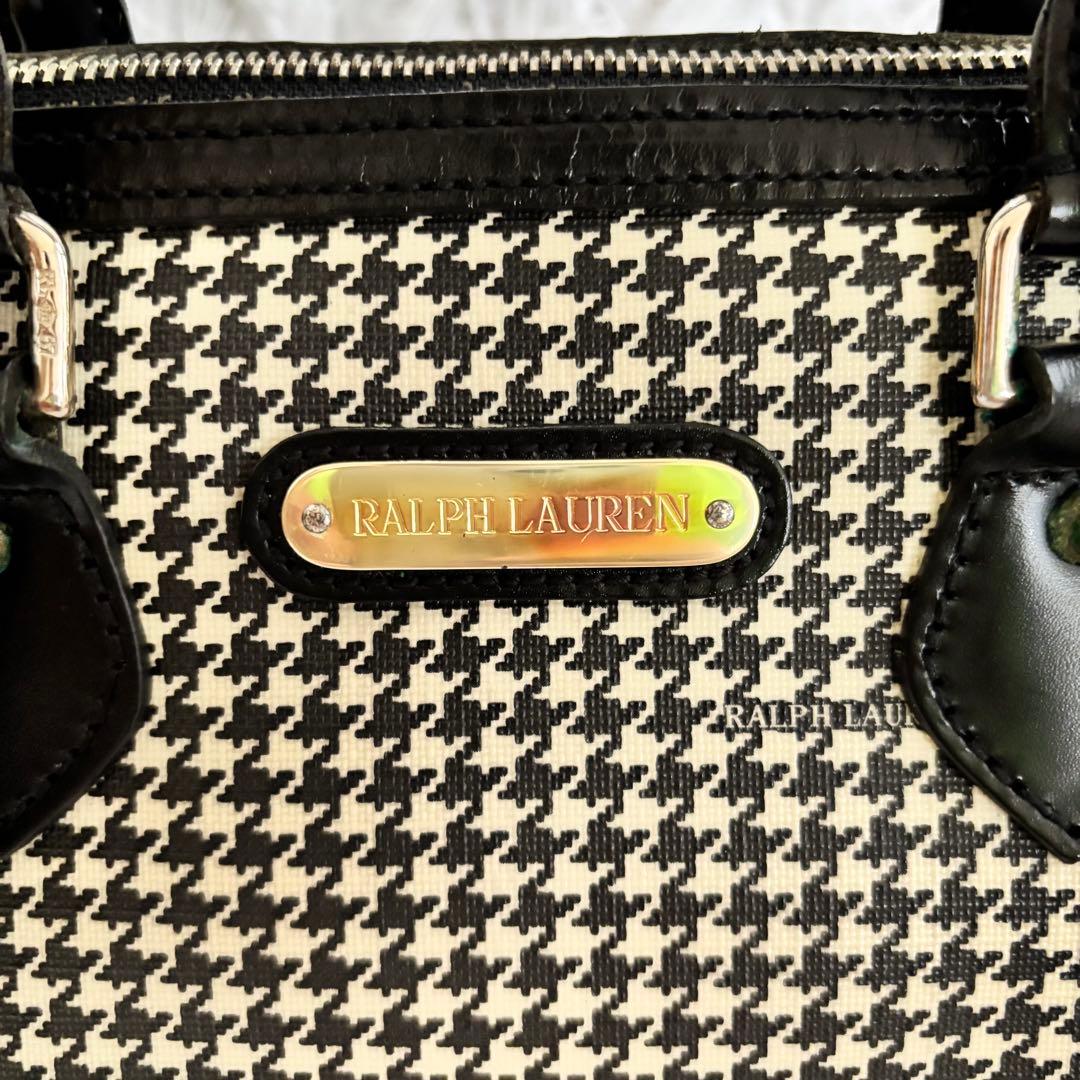 RALPH LAUREN ラルフローレン ミニボストンバッグ PVC 千鳥格子柄