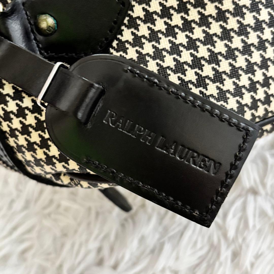 RALPH LAUREN ラルフローレン ミニボストンバッグ PVC 千鳥格子柄