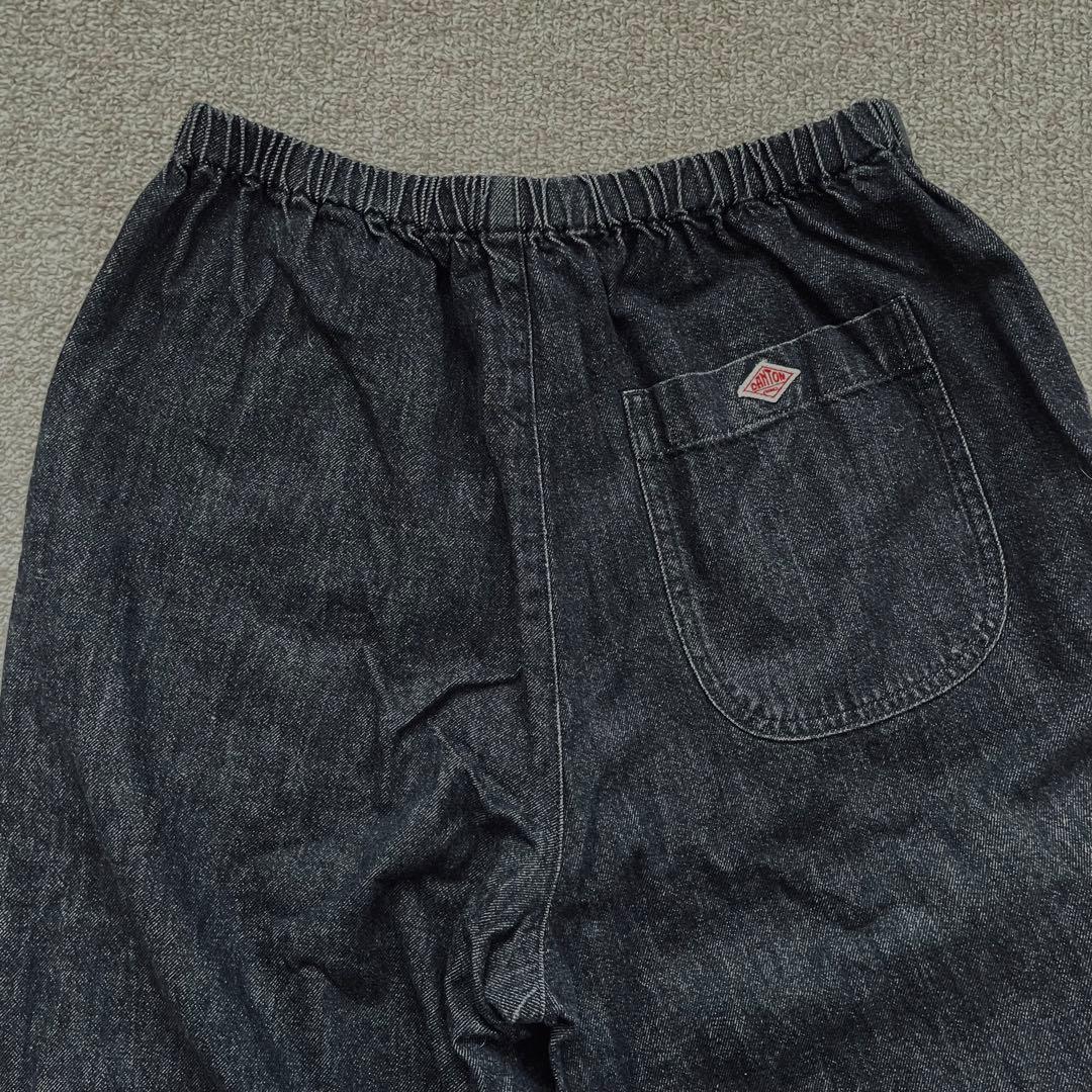 DANTON ダントン ブラック デニム イージーパンツ 36