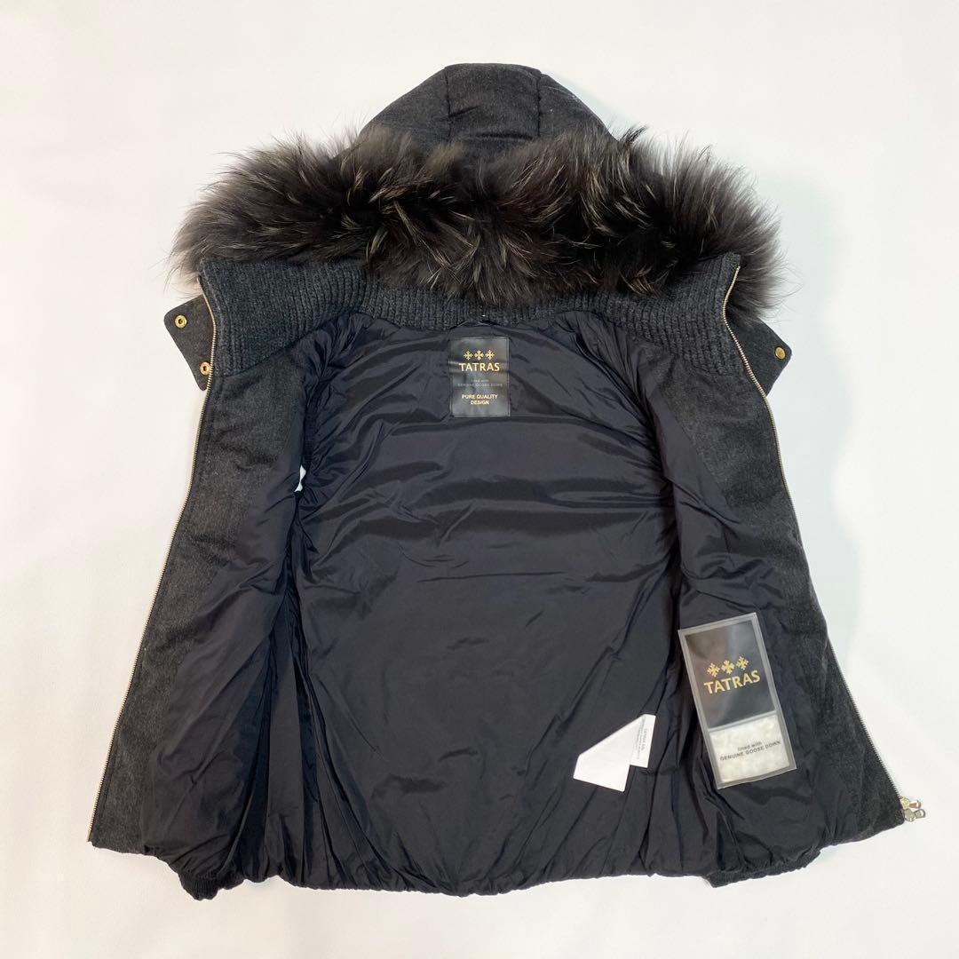 タトラス　 LUSERA ダウンベスト　ラクーンファー3way フード取り外し可