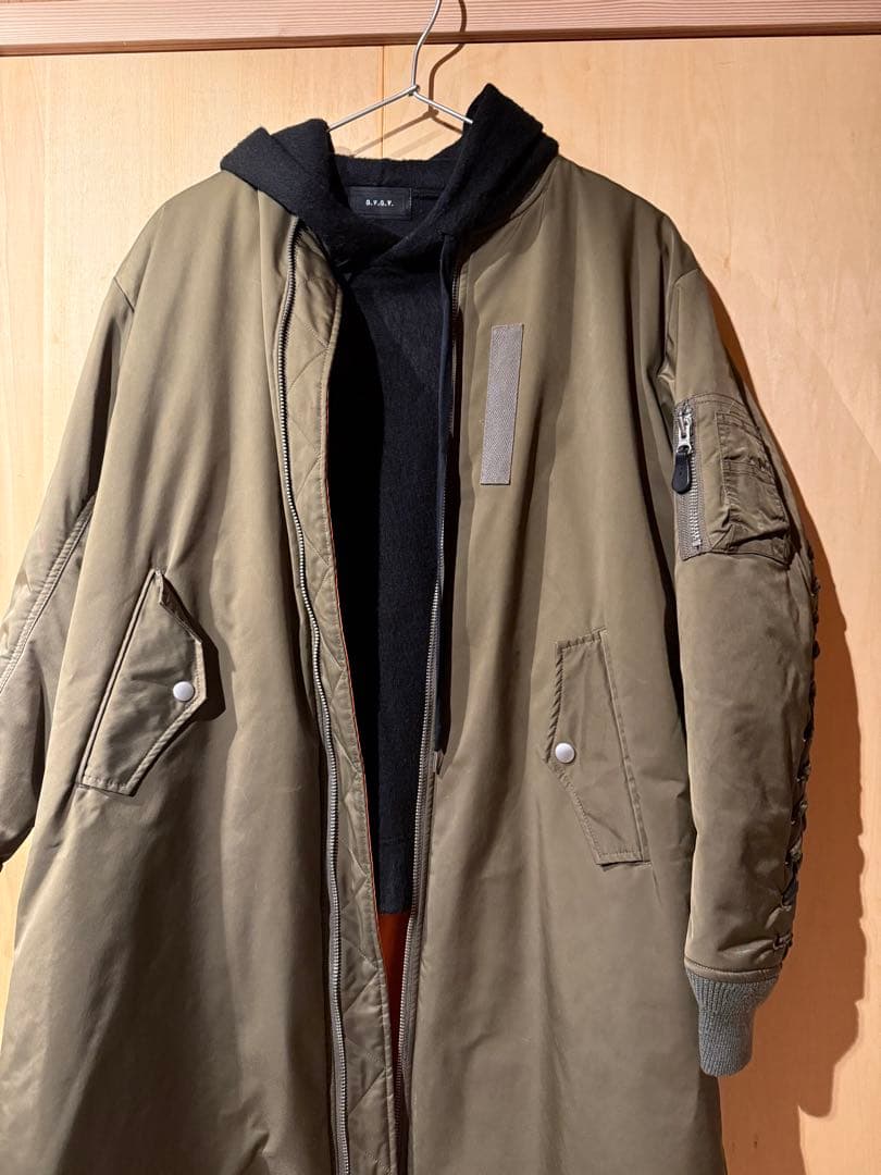 ベル⭐︎G.V.G.V. MA1ロングコート　パーカー付