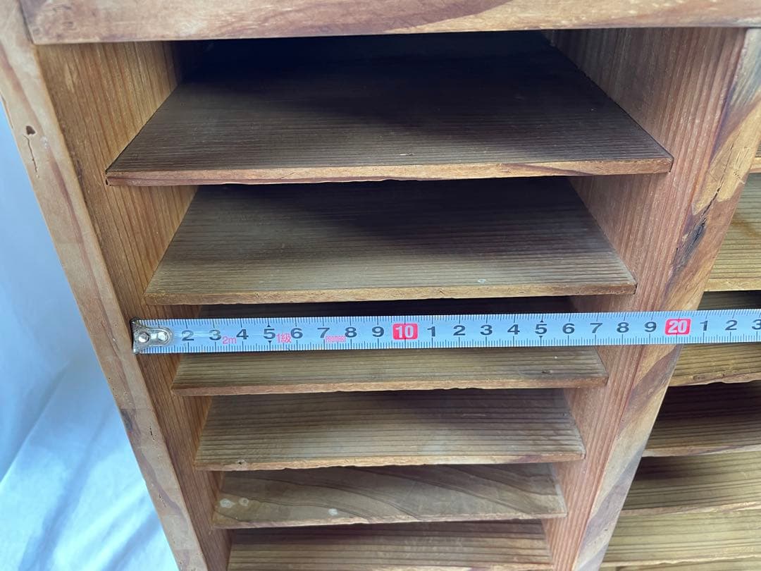 昭和レトロ　アンティーク家具　木製棚　書類棚