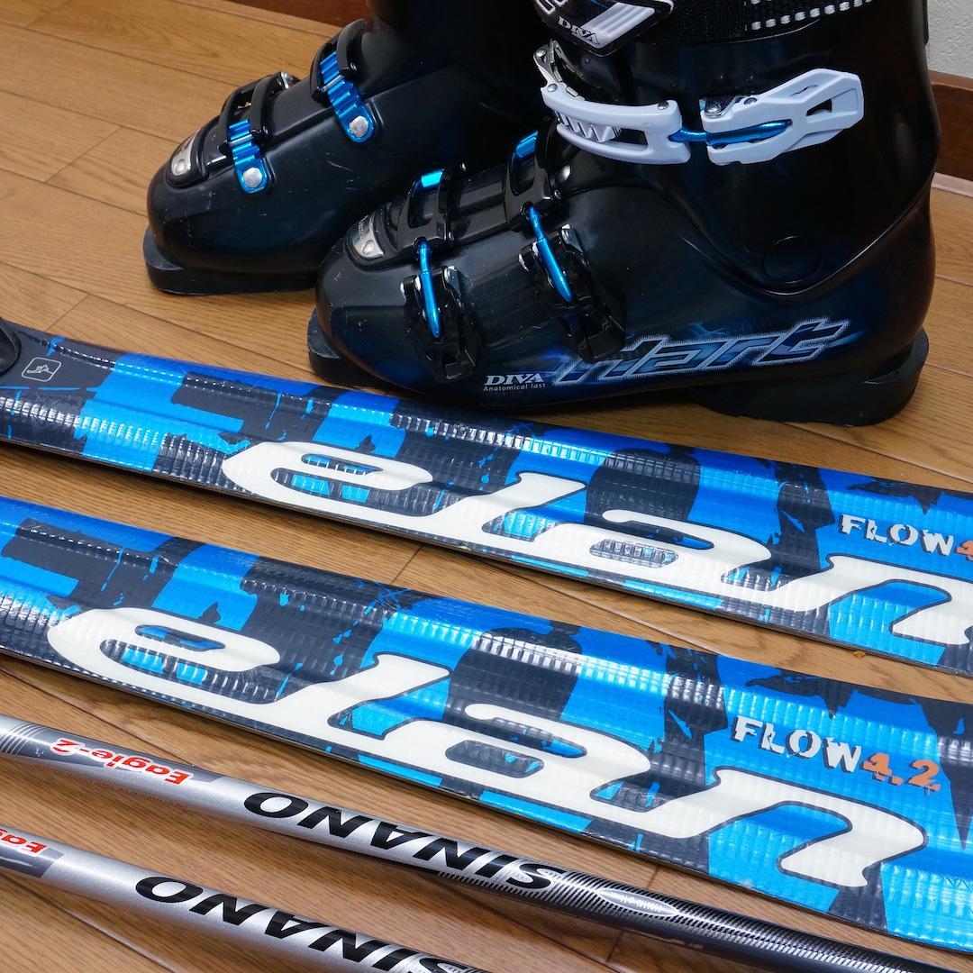 メンテ済 160cm 靴27cm ELAN スキーセット
