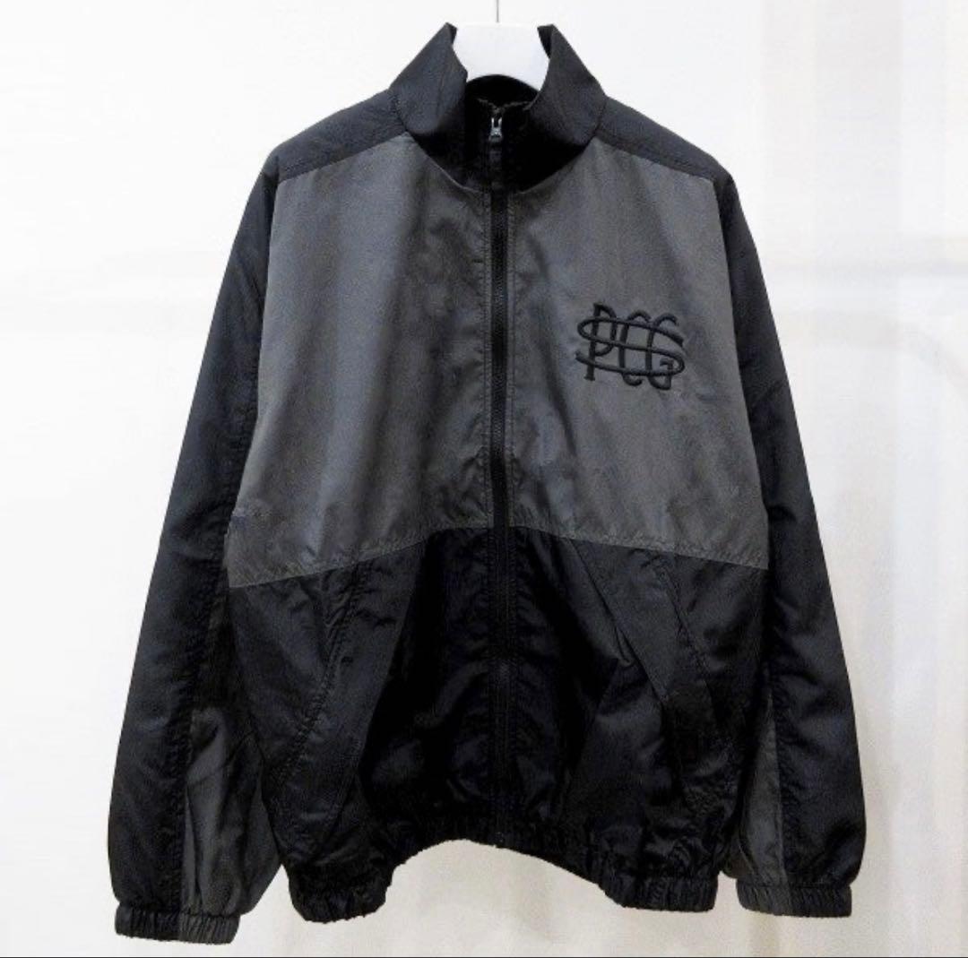 ポークチョップナイロンジャケット ブラック/グレー