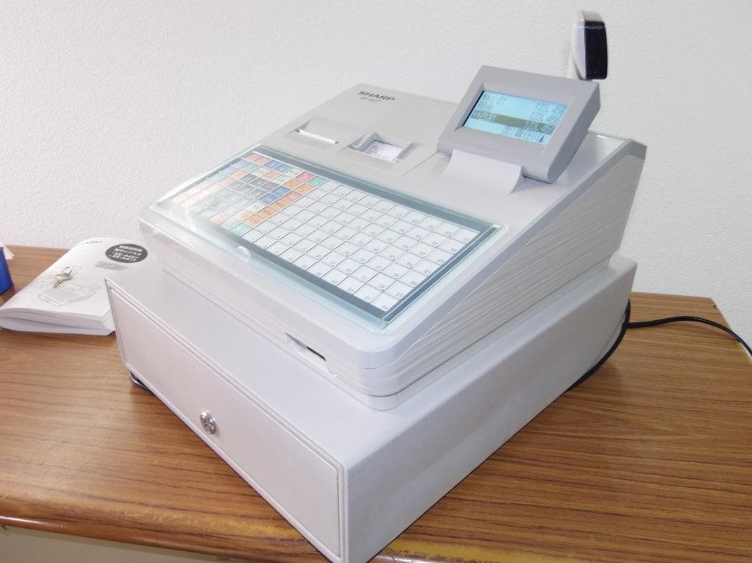 新品カバー 店名設定無料 SHARP XE-A417W レジスター 250508
