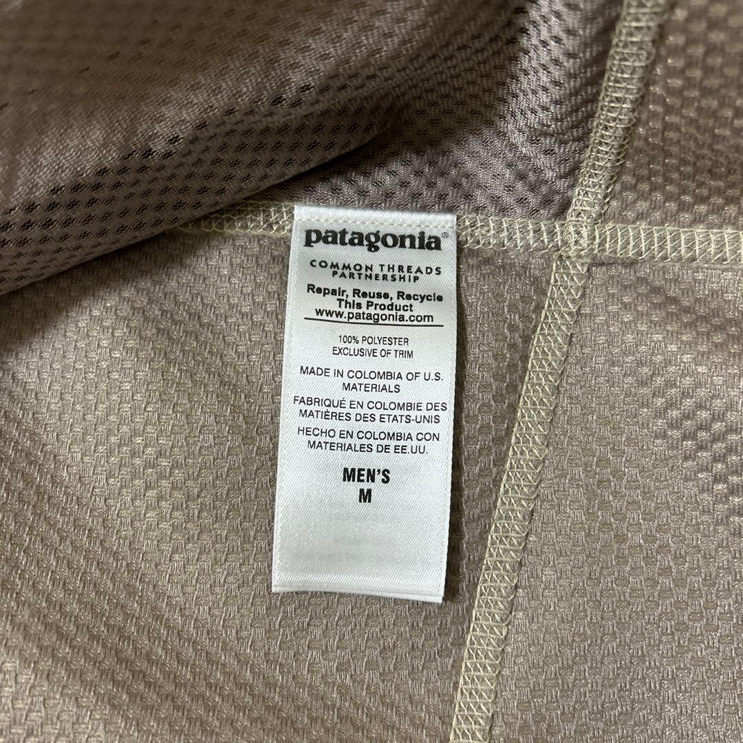 patagonia フリースベスト Mサイズ ベージュ/ネイビー