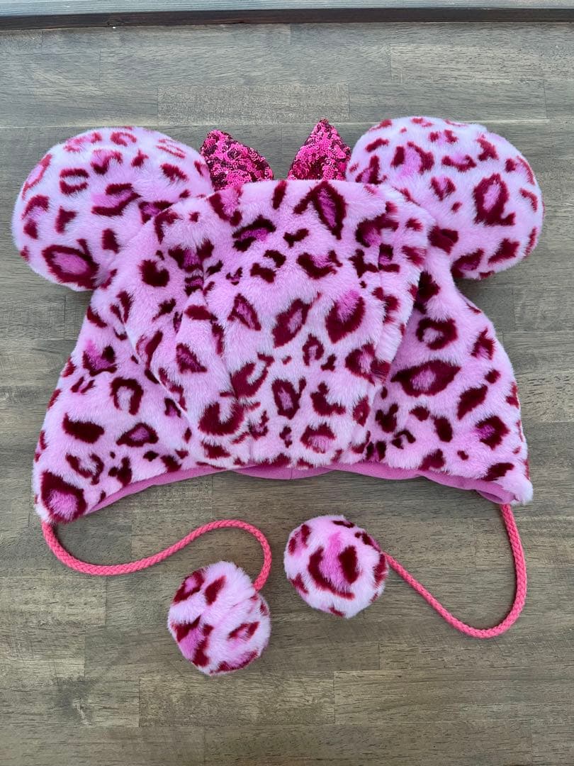 ★ディズニー ミニー ファンキャップピンク ヒョウ柄 レオパード