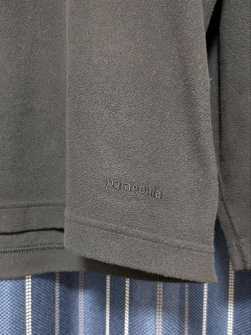 希少　usa製 patagonia　フリースロンT　ブラック　90s スナップT