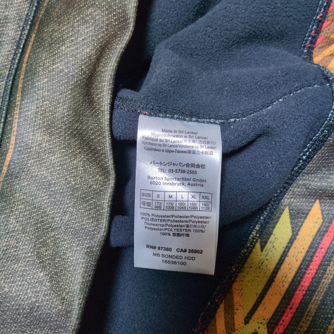 【激レア】バートン　撥水パーカー ボンディング　ロゴ　L　総柄　幾何学模様