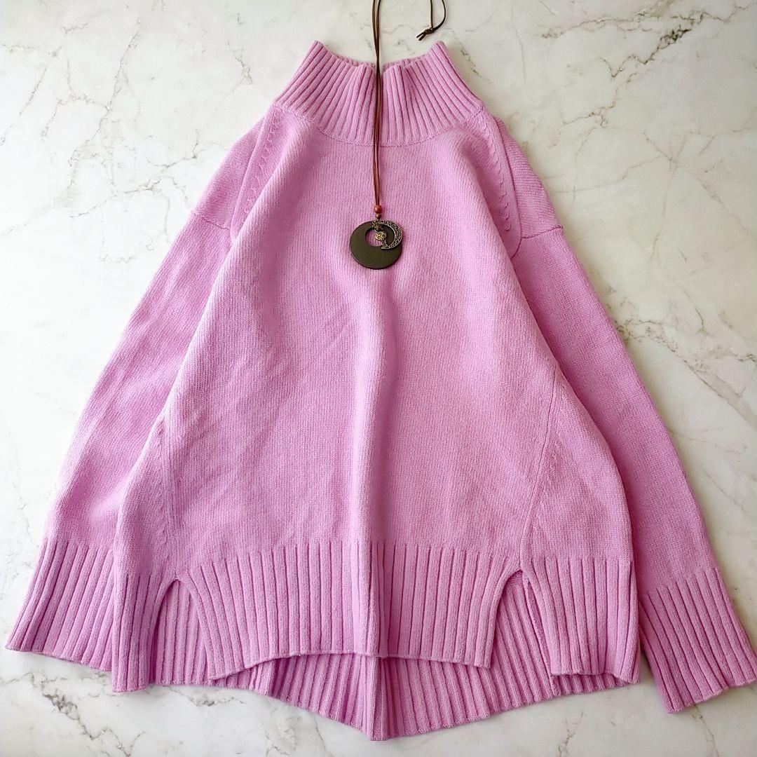 美品　シップス　タートルネックウールセーター　ウールカシミヤ100%