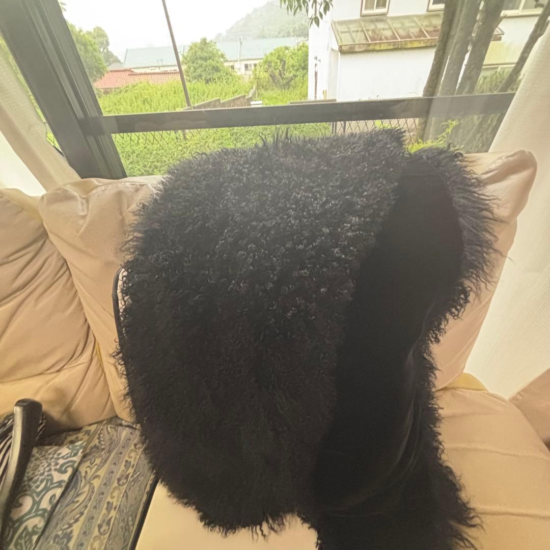 ❤️美品　チベットラムリアルファーショール ❤️