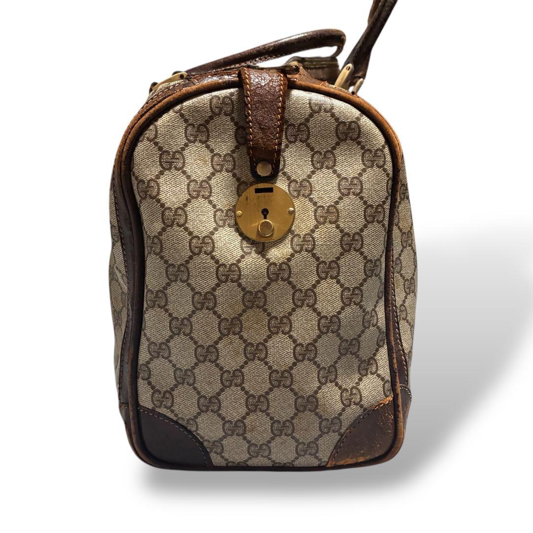 状態込み特別価格　グッチ　ボストンバッグ　gg柄　PVC シェリーライン