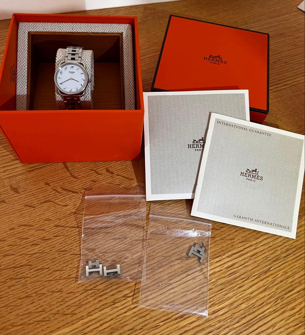 HERMES 腕時計 シルバー⭐︎レディース使用品【電池交換済み】