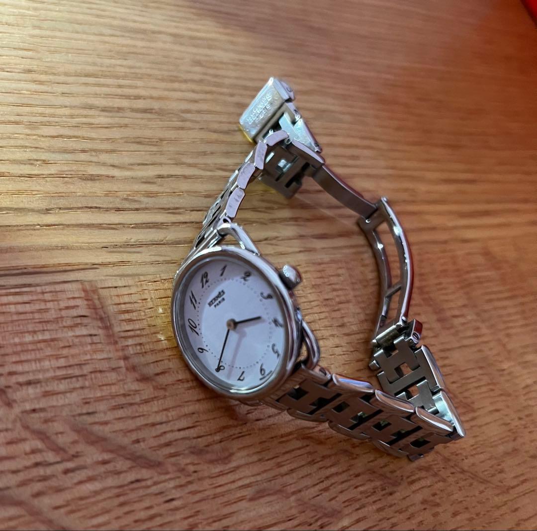 HERMES 腕時計 シルバー⭐︎レディース使用品【電池交換済み】