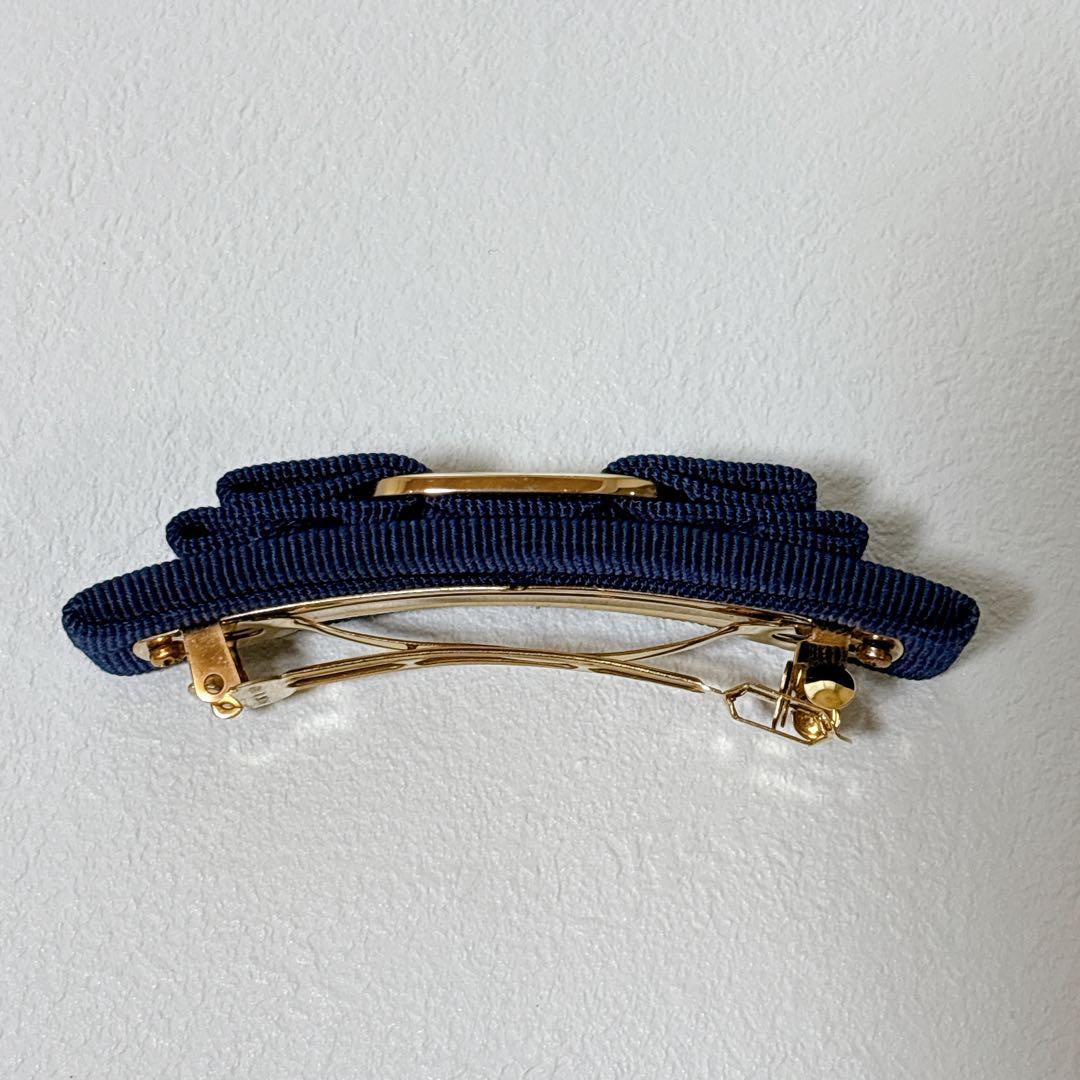 サルヴァトーレフェラガモ ヴァラリボン バレッタ ゴールド ブルー