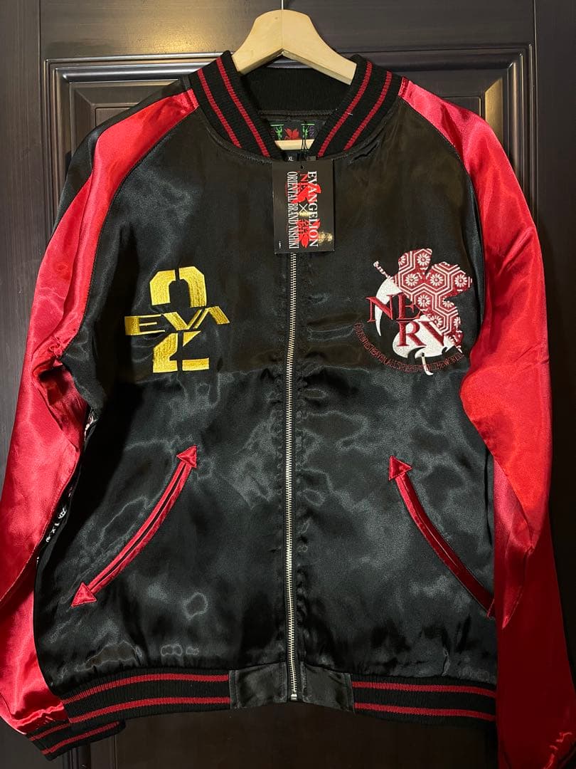 エヴァンゲリオン×錦 にしき コラボスカジャン 513351 桜龍2号機 和柄