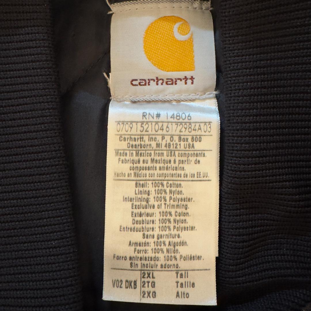 カーハート ダックベスト V02 DKB ブラウン 2XL メキシコ製