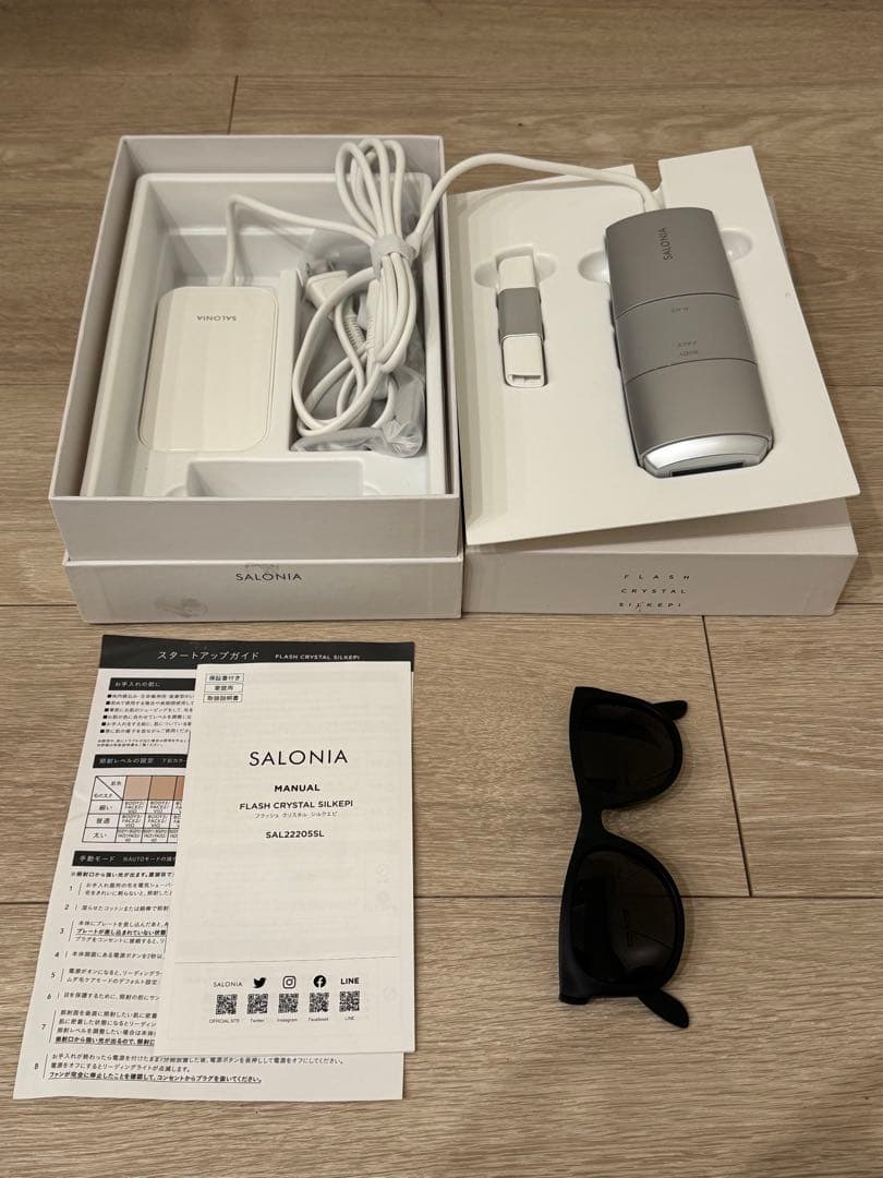 SALONIA フラッシュクリスタルシルキー 脱毛器