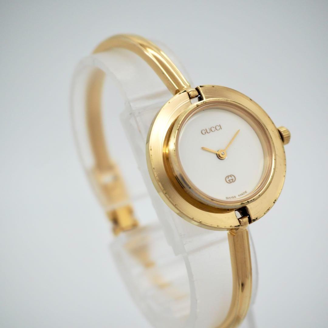 617 稼働【完備品】GUCCI　時計　チェンジベゼル　シェリーライン　箱付き