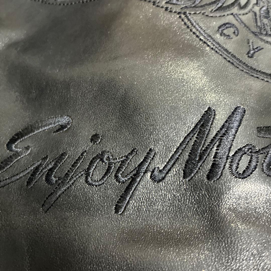 ハーレーダビッドソン ホースハイド シングルライダースジャケット M刺繍ブラック