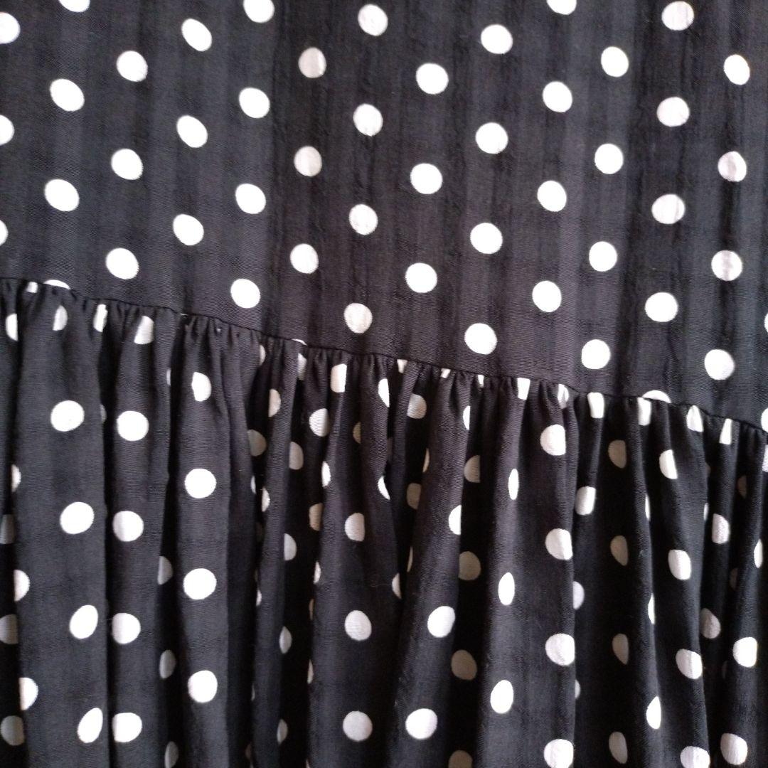 ちょこ☆BEARDSLEY ビアズリードットギャザーボリューム袖ワンピース