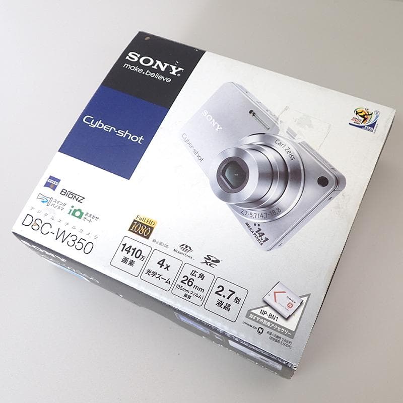 ★882 SONY サイバーショット DSC-W350 ブルー 付属品付き