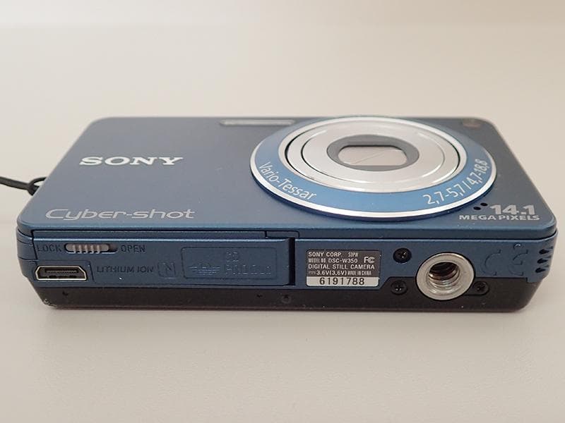 ★882 SONY サイバーショット DSC-W350 ブルー 付属品付き