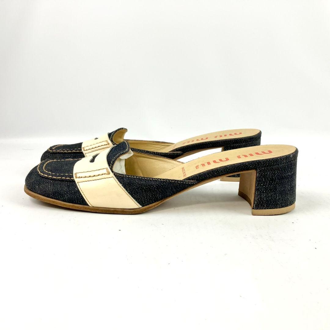 miumiu　ミュウミュウ　サンダル　ミュール　デニム　約24cm