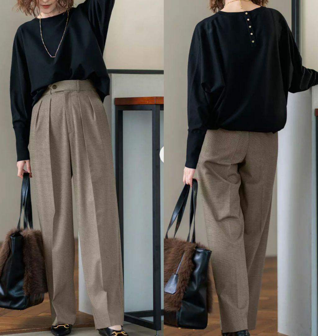 23区【洗える】ヴィスコースストレッチ ドルマン ニット