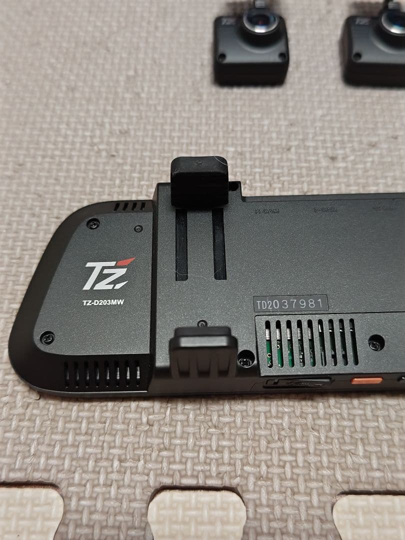 TZ-D203MWミラー型ドライブレコーダー 前後カメラ付き