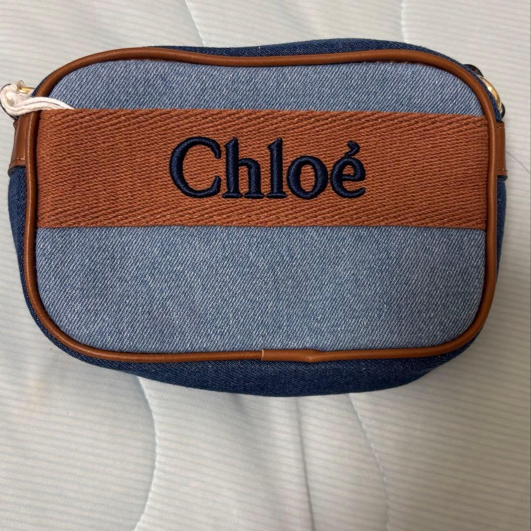 クロエ Chloe ショルダーバッグ キッズ デニムブルー c20276