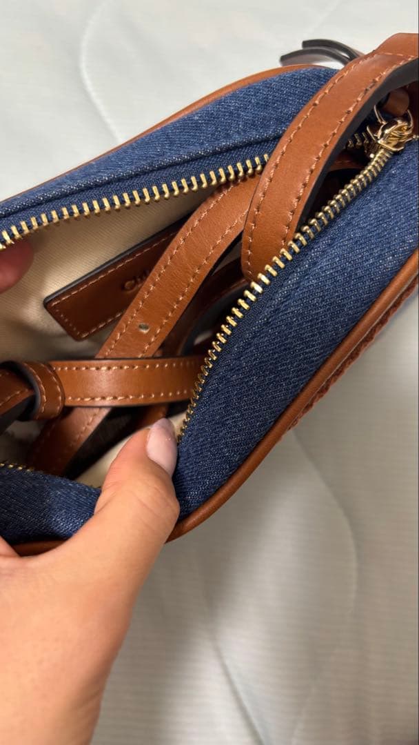 クロエ Chloe ショルダーバッグ キッズ デニムブルー c20276