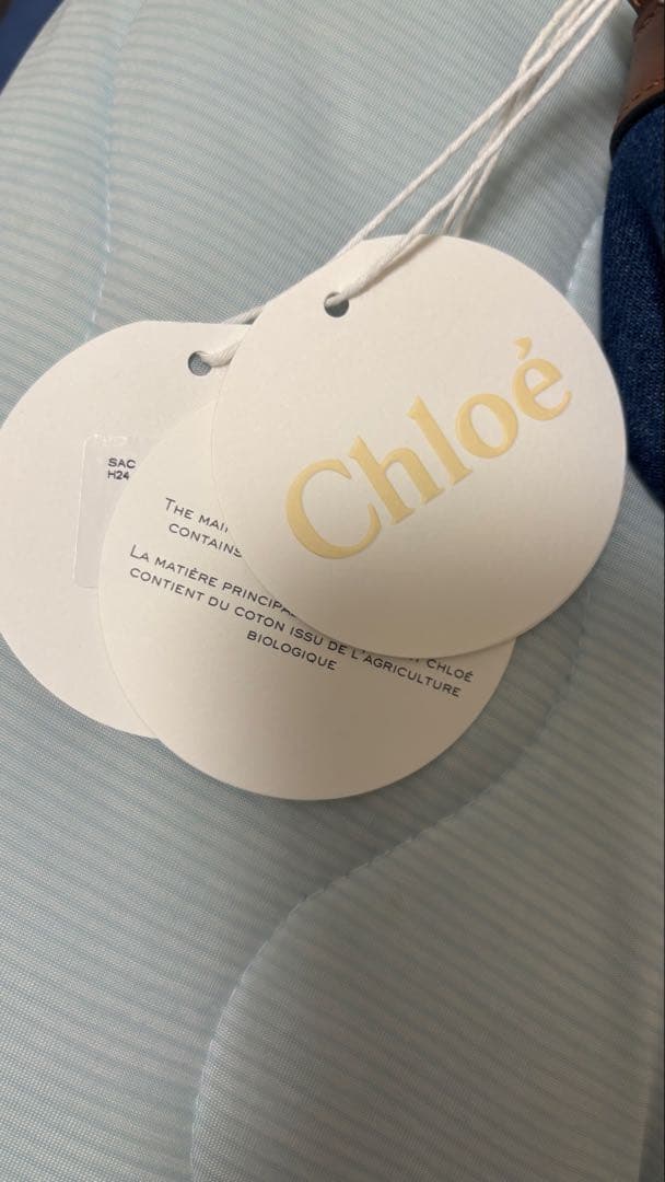 クロエ Chloe ショルダーバッグ キッズ デニムブルー c20276