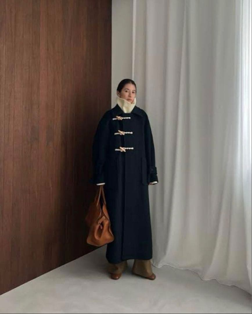 極美品♡極希少✨CLANE クラネ オーバーマキシダッフルコート正規品Ｌネイビー