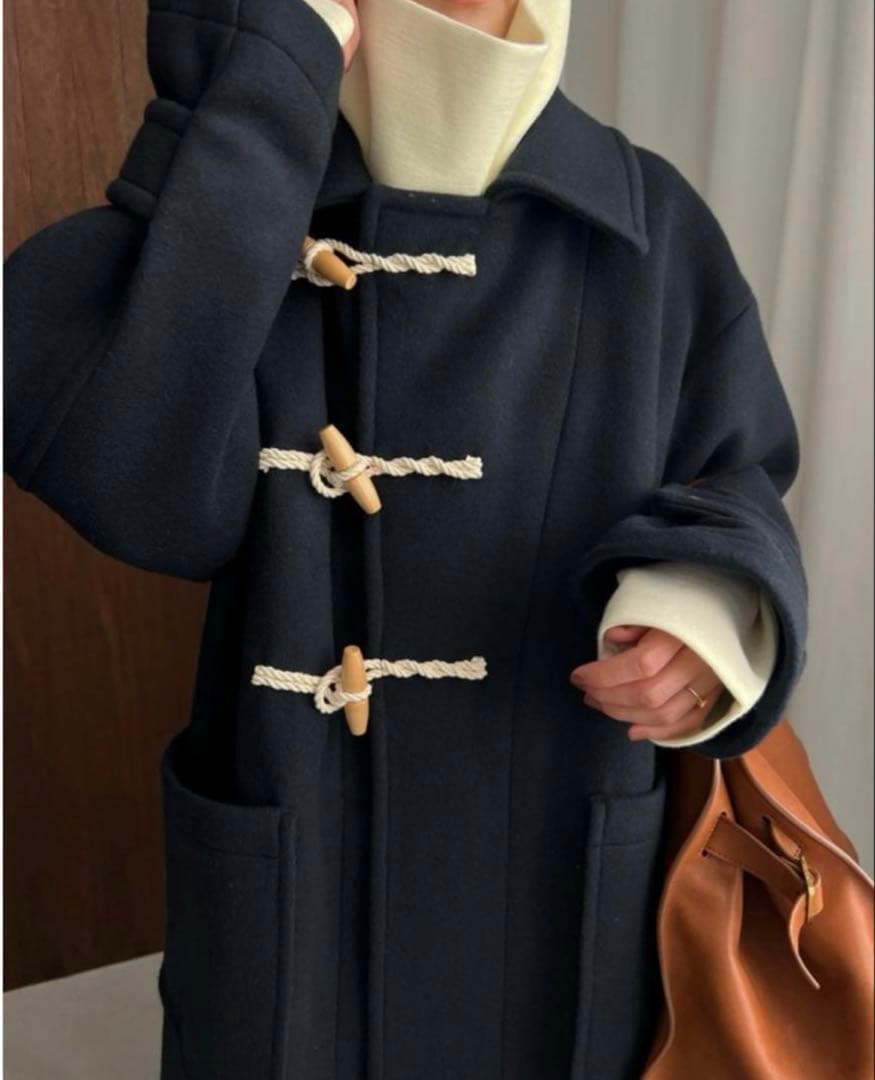 極美品♡極希少✨CLANE クラネ オーバーマキシダッフルコート正規品Ｌネイビー