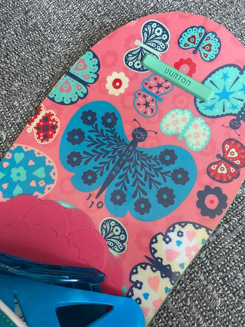 Burton スノーボード 蝶と花デザイン