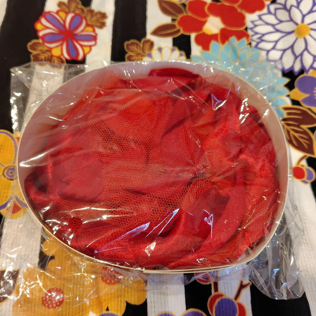 浴衣8点セット　浴衣、平帯、下駄、コサージュ、帯飾り、前板、腰ひも×2