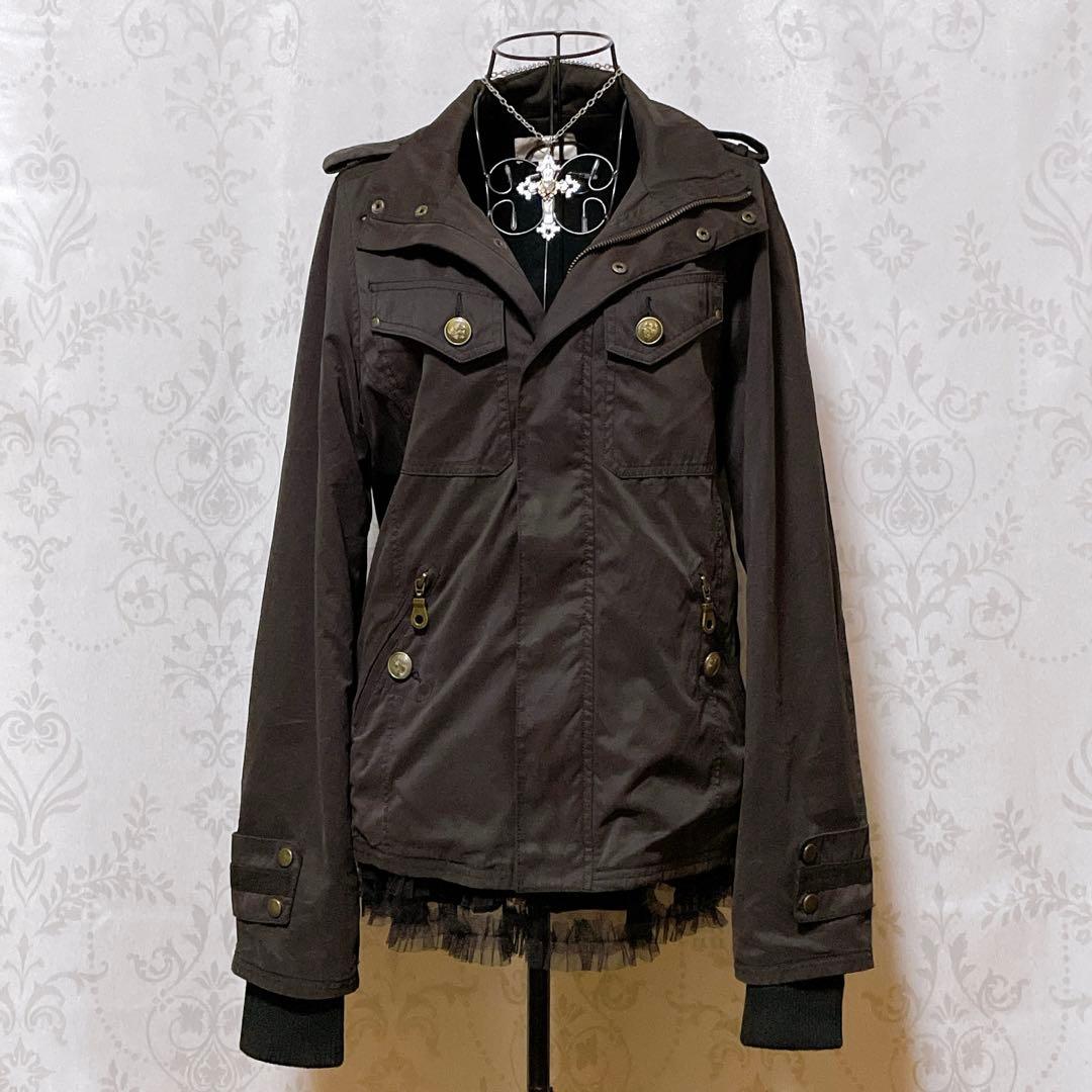 ミリタリージャケット コート 平成ギャル y2k ダークコア グランジ お兄系