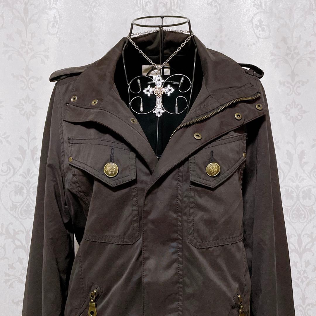 ミリタリージャケット コート 平成ギャル y2k ダークコア グランジ お兄系