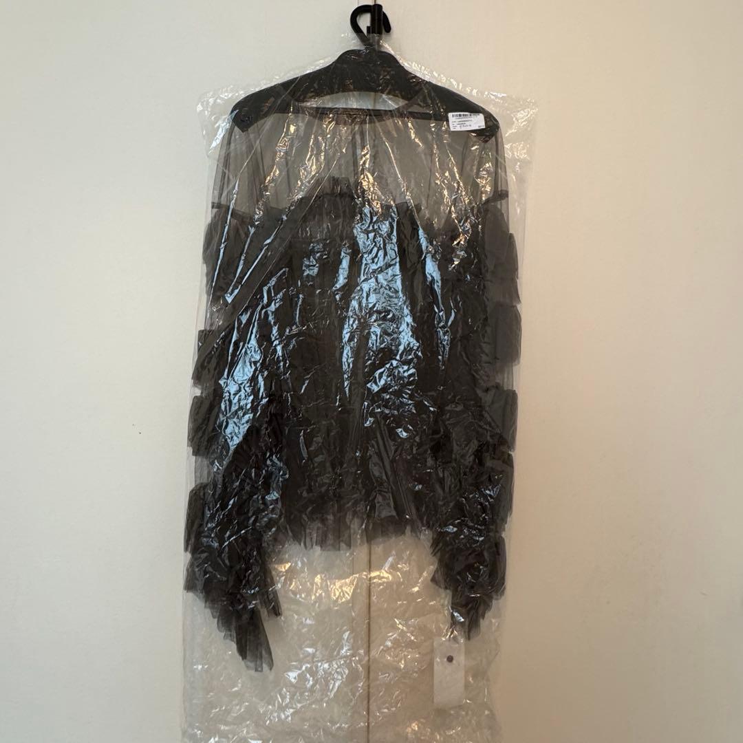 ANDRESD デコラティブチュールトップス　チャコール