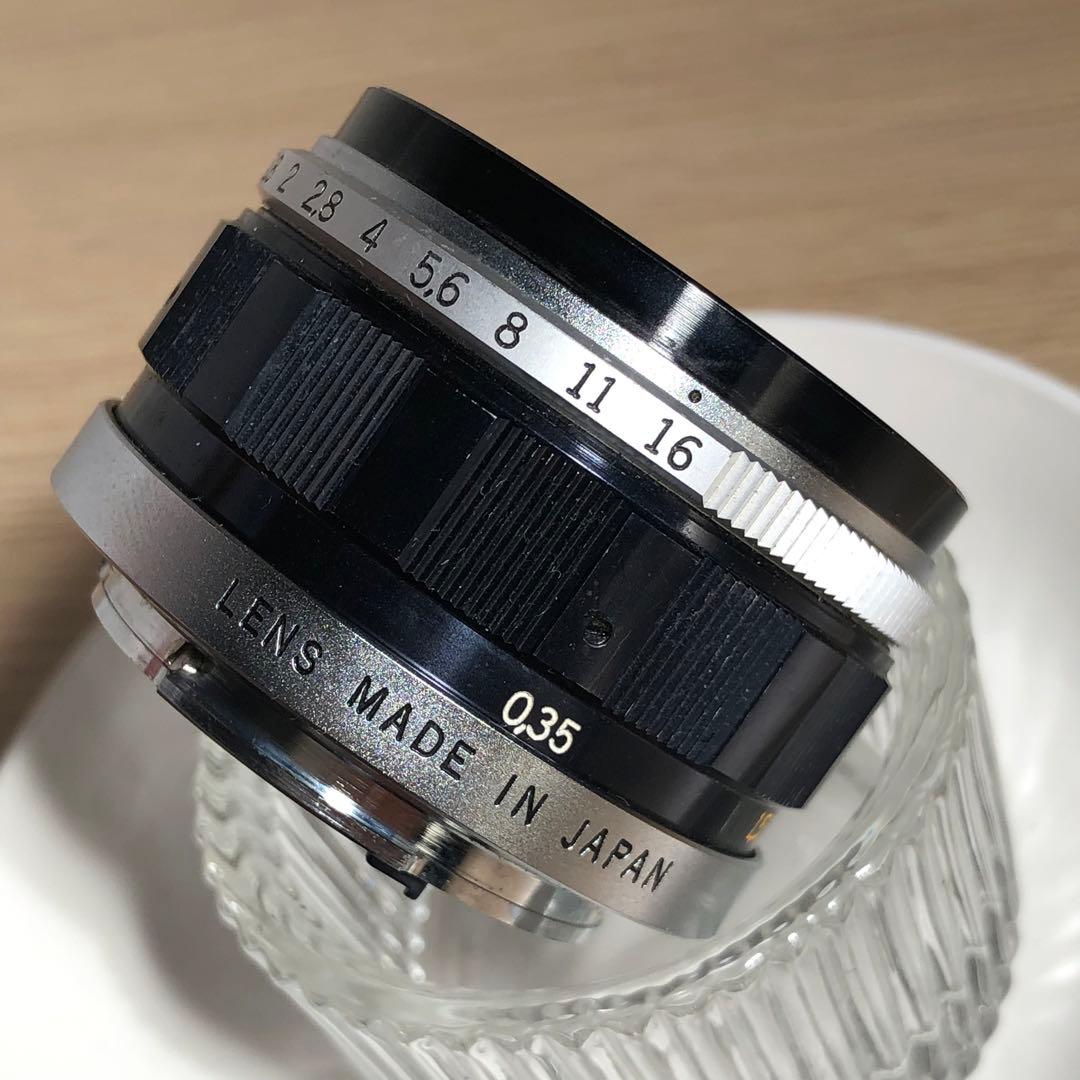 キャップ付OLYMPUS PEN F AUTO S 38mm f1.8