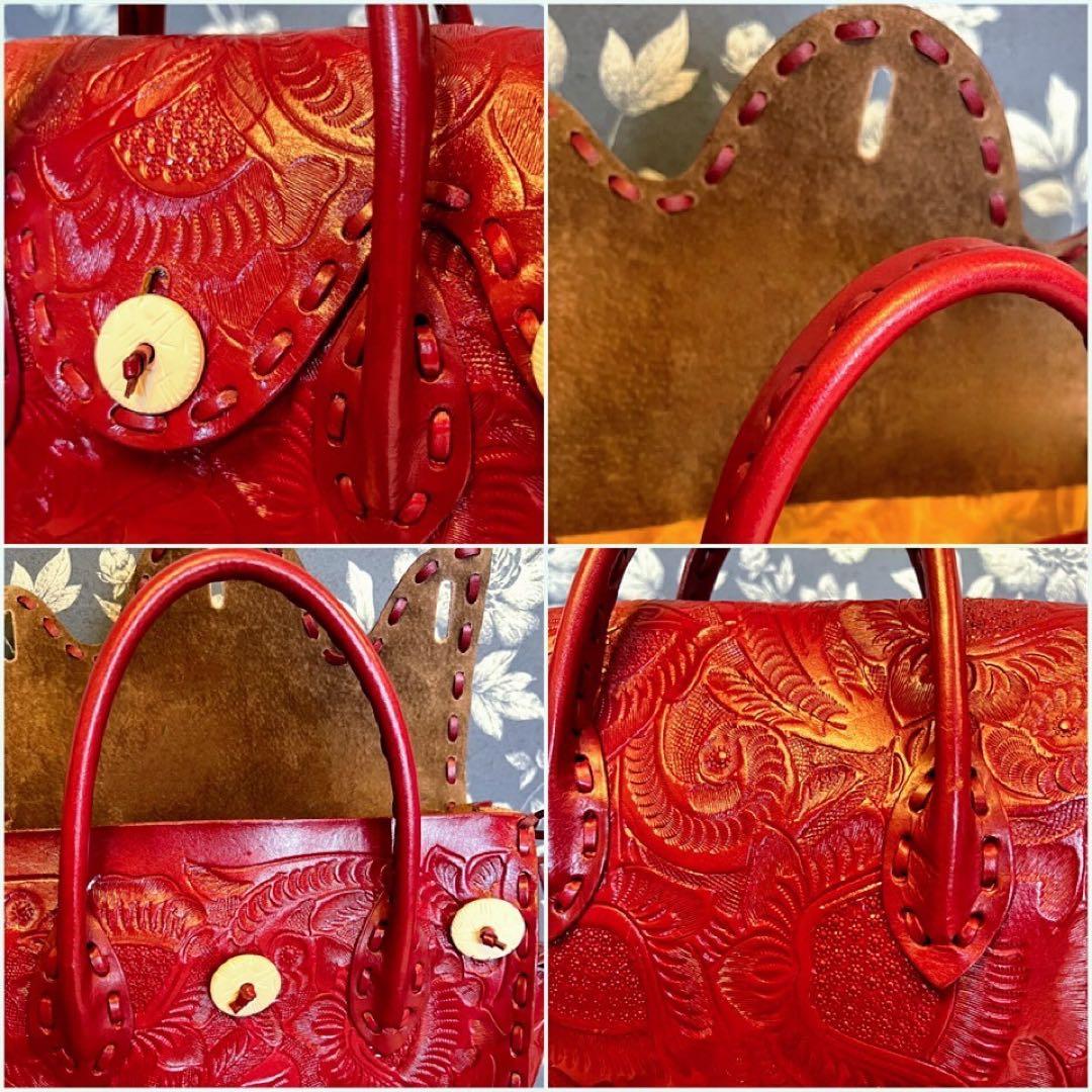 Nao様◆Carving Bag✴︎Red◆カービングバッグ✴︎美品✴︎