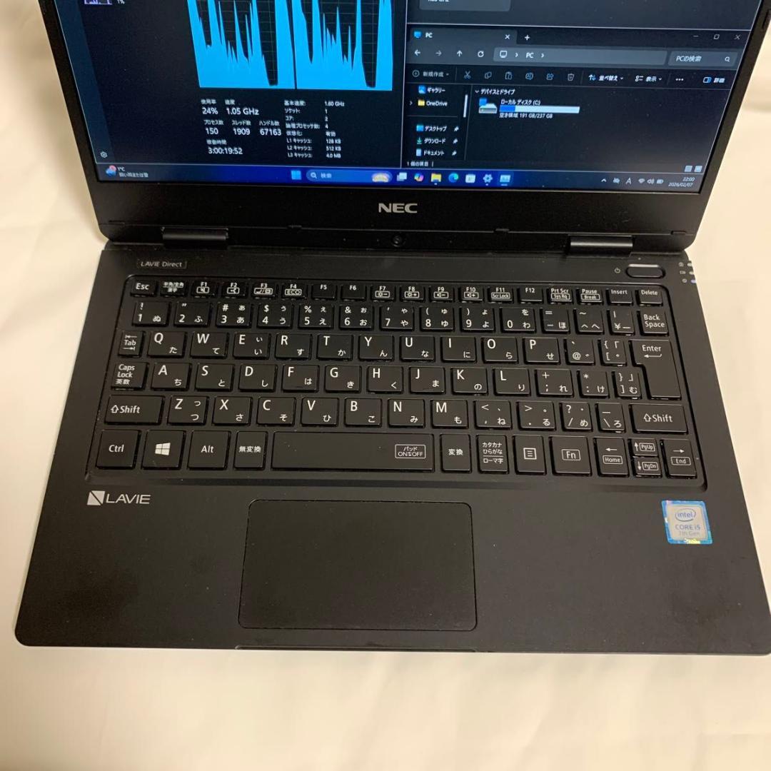 N022【美品】NEC 13.3型FHD/i5第7世代/8GB/256GB