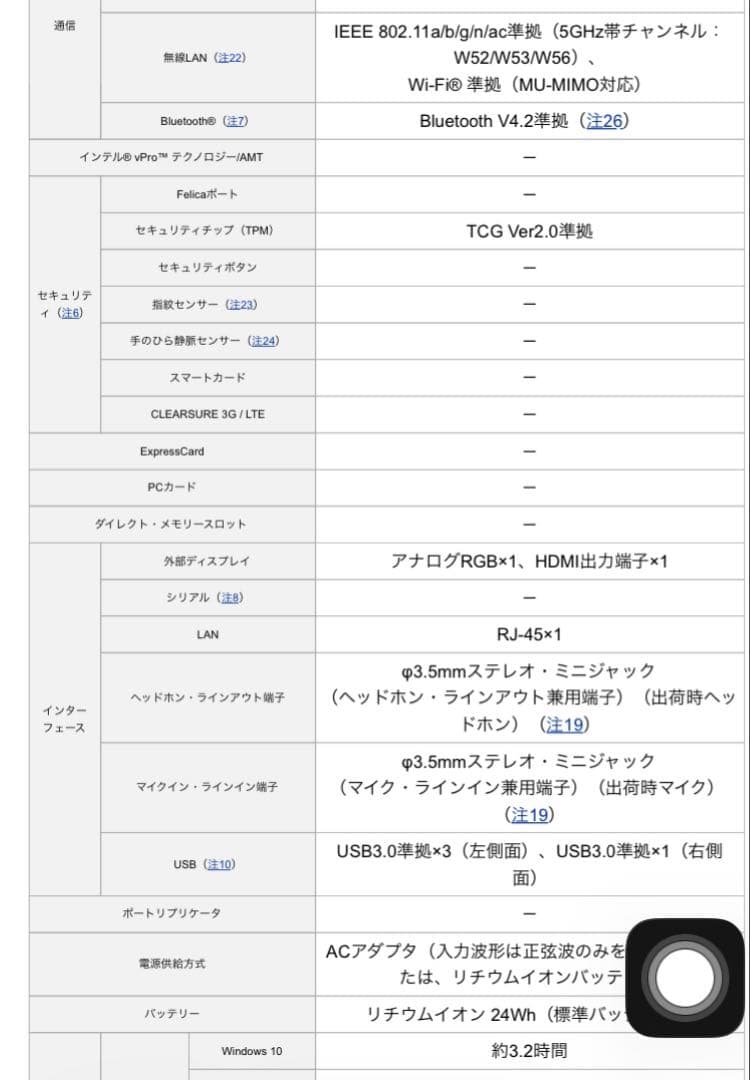 富士通　FMVA29024P A577/TX Win11Pro動作確認済み