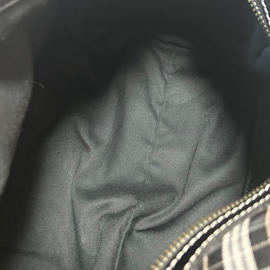 【極美品】バーバリーブルーレーベル　ミニボストンバッグ　マイクロチェック　黒