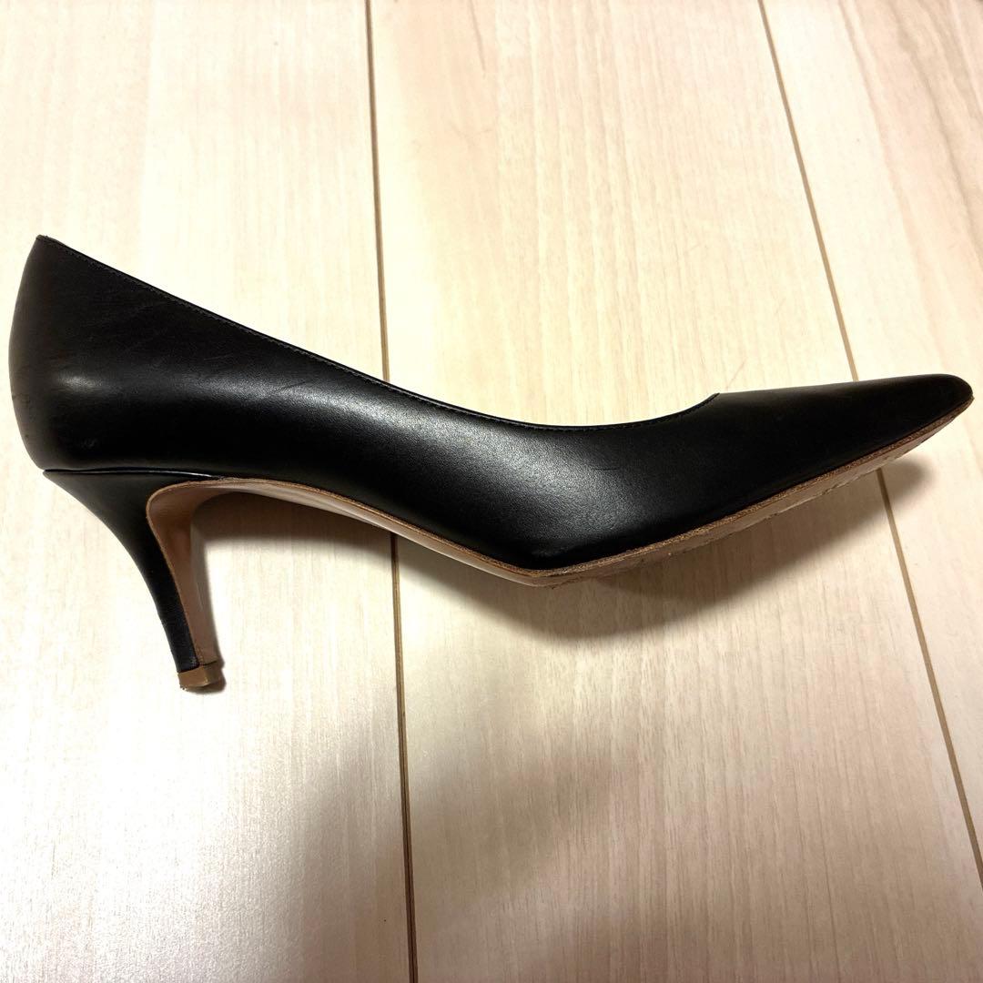 ペリーコ　パンプス　7㎝　黒　レザー