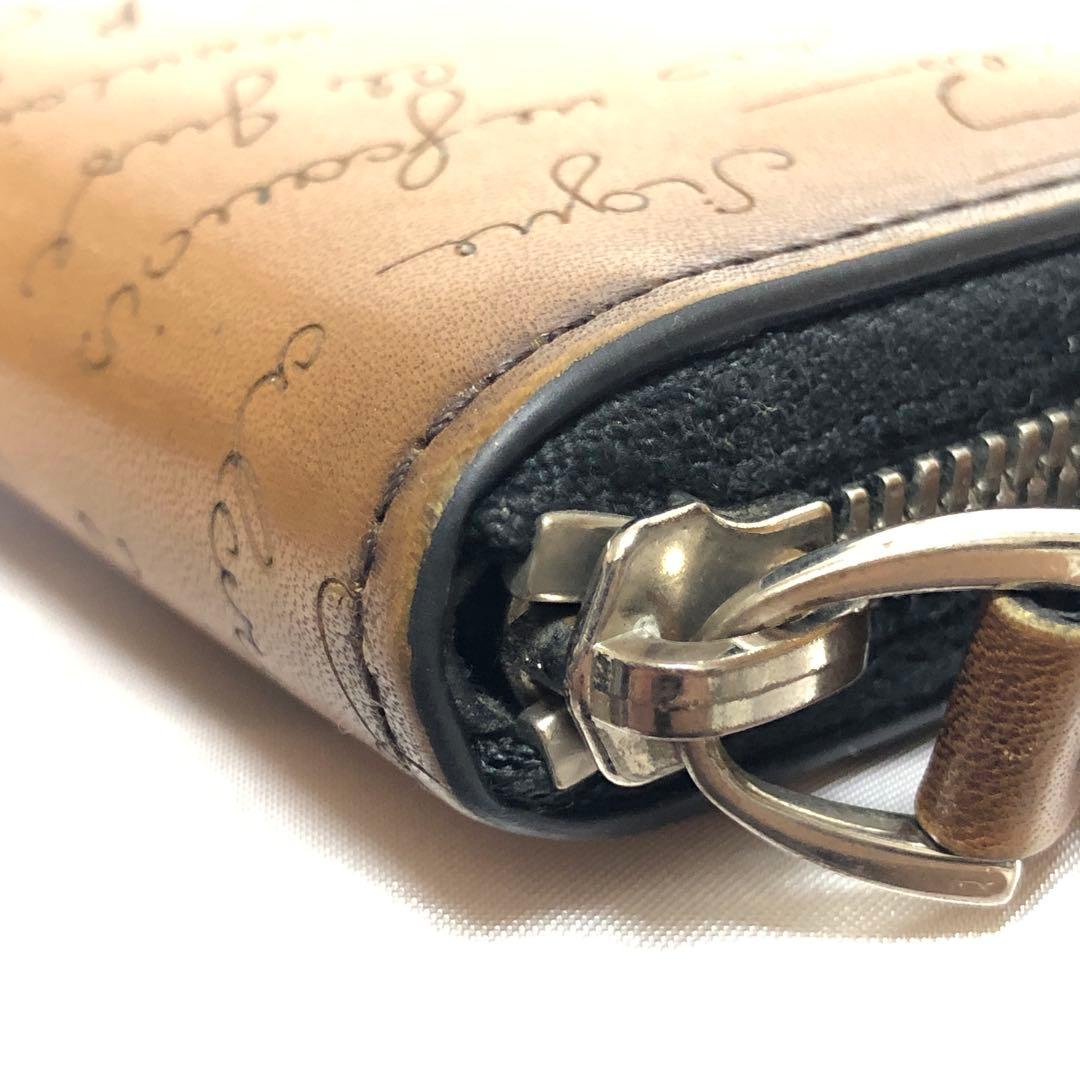 現行モデル　極美品　ベルルッティ　ワパ　ケース　カリグラフィ　ブラウン